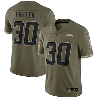 mens nike austin ekeler olive los angeles chargers 2022 sal